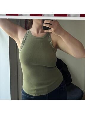 Women's Green and Khaki Shirt
